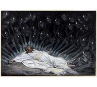ZHAOSHAN Dipinti Famosi Poster D'epoca Parete Immagine del Muro Ángeles vinieron y le ministraron por Jacques per L'arredamento del Soggiorno 60x90cm