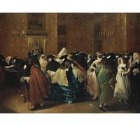 ZHAOSHAN Dipinti Famosi Poster D'epoca Parete Immagine del Muro Casino Il Ridotto de Francesco Guardi per la Decorazione Domestica dell'ufficio 60x90cm