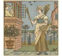 ZHAOSHAN Dipinti Famosi Poster D'epoca Parete Immagine del Muro Comprar una escoba de Walter Crane per la Decorazione Domestica dell'ufficio 60x90cm