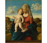 ZHAOSHAN Dipinti Famosi Poster D'epoca Parete Immagine del Muro Dama y niño en un paisaje de Battista Cima Da Conegliano per L'arredamento del Soggiorno 60x90cm