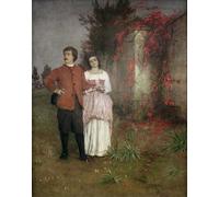 ZHAOSHAN Dipinti Famosi Poster D'epoca Parete Immagine del Muro el artista y su mujer de Arnold Böcklin per la Decorazione Domestica dell'ufficio 60x90cm