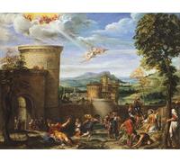 ZHAOSHAN Dipinti Famosi Poster D'epoca Parete Immagine del Muro el martirio de san Esteban de Annibale Carracci per la Decorazione Domestica dell'ufficio 60x90cm