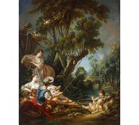 ZHAOSHAN Dipinti Famosi Poster D'epoca Parete Immagine del Muro el pescador de François Boucher per la Decorazione Domestica dell'ufficio 60x90cm