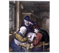 ZHAOSHAN Dipinti Famosi Poster D'epoca Parete Immagine del Muro En casa del astrólogo de Adriaen Jansz Van Ostade per la Decorazione Domestica dell'ufficio 60x90cm