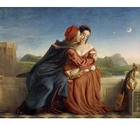 ZHAOSHAN Dipinti Famosi Poster D'epoca Parete Immagine del Muro Francesca Da Rimini de William Dyce per L'arredamento del Soggiorno 60x90cm
