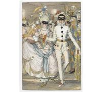 ZHAOSHAN Dipinti Famosi Poster D'epoca Parete Immagine del Muro Ilustración para el Libro de la marquesa de Konstantin Andreevic Somov per la Decorazione Domestica dell'ufficio 60x90cm