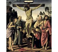 ZHAOSHAN Dipinti Famosi Poster D'epoca Parete Immagine del Muro la crucifixión con los santos francisco maría magdalena juan bautista de pietro perugino per L'arredamento del Soggiorno 60x90cm
