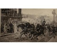 ZHAOSHAN Dipinti Famosi Poster D'epoca Parete Immagine del Muro la Llegada del Ganador de Ulpiano Checa Y Sanz per la Decorazione Domestica dell'ufficio 60x90cm