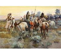 ZHAOSHAN Dipinti Famosi Poster D'epoca Parete Immagine del Muro la tregua de charles russell per L'arredamento del Soggiorno 60x90cm