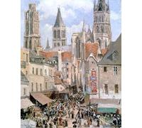 ZHAOSHAN Dipinti Famosi Poster D'epoca Parete Immagine del Muro Levine y Walk Rouen de Camille Jacob Pissarro per la Decorazione Domestica dell'ufficio 60x90cm