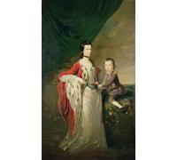 ZHAOSHAN Dipinti Famosi Poster D'epoca Parete Immagine del Muro María condesa de Shaftsbury y su hijo por Highmore per la Decorazione Domestica dell'ufficio 60x90cm