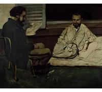 ZHAOSHAN Dipinti Famosi Poster D'epoca Parete Immagine del Muro Paul leyendo un manuscrito a Emile Zola de Paul Cézanne per la Decorazione Domestica dell'ufficio 60x90cm