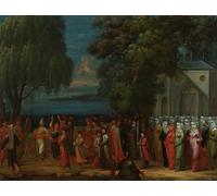 ZHAOSHAN Dipinti Famosi Poster D'epoca Parete Immagine del Muro Pintura famosa de Jean Baptiste Vanmour per la Decorazione Domestica dell'ufficio 60x90cm