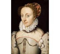 ZHAOSHAN Dipinti Famosi Poster D'epoca Parete Immagine del Muro Retrato de Juana III de Navarra por François Clouet per la Decorazione Domestica dell'ufficio 60x90cm