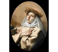 ZHAOSHAN Dipinti Famosi Poster D'epoca Parete Immagine del Muro Sainte Catherine De Sienne Barroquesanta Catalina de Pargiambattista de Battista per L'arredamento del Soggiorno 60x90cm