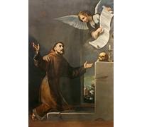 ZHAOSHAN Dipinti Famosi Poster D'epoca Parete Immagine del Muro San recibe los siete privilegios del ángel de Jusepe De Ribera per la Decorazione Domestica dell'ufficio 60x90cm