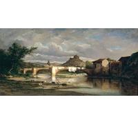 ZHAOSHAN Dipinti Famosi Poster D'epoca Parete Immagine del Muro Vista de Puy-en-velay desde España por Auguste Allonge per la Decorazione Domestica dell'ufficio 60x90cm