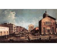 ZHAOSHAN Dipinti Famosi Poster D'epoca Parete Immagine del Muro Vista de San Giuseppe Di Castello por Antonio Canal per la Decorazione Domestica dell'ufficio 60x90cm