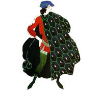 ZHAOSHAN Famoso Quadri Murale Stampe Olio de pintura en lienzo para Gabriele Annunzios Ballet Poster de Leon Bakst per la Decorazione Domestica dell'ufficio 60x90cm