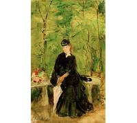 ZHAOSHAN Famoso Quadri Murale Stampe Olio Edma Artist Sister sentada en el parque de Berthe Morisot per la Decorazione Domestica dell'ufficio 60x90cm