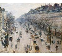 ZHAOSHAN Famoso Quadri Murale Stampe Olio el Boulevard Montmartre en una mañana de invierno de Camille Jacob Pissarro per L'arredamento del Soggiorno 60x90cm