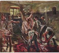 ZHAOSHAN Famoso Quadri Murale Stampe Olio en el Matadero de Lovis Corinth per L'arredamento del Soggiorno 60x90cm