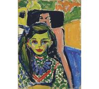 ZHAOSHAN Famoso Quadri Murale Stampe Olio Fränzi frente a una silla tallada de Ernst Ludwig Kirchner per L'arredamento del Soggiorno 60x90cm