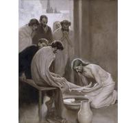ZHAOSHAN Famoso Quadri Murale Stampe Olio Jesús lavando los pies a sus discípulos de Albert Gustaf Aristides Edelfelt per la Decorazione Domestica dell'ufficio 60x90cm