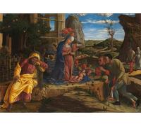 ZHAOSHAN Famoso Quadri Murale Stampe Olio la Adoración de los Pastores de Andrea Mantegna per la Decorazione Domestica dell'ufficio 60x90cm