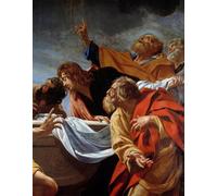 ZHAOSHAN Famoso Quadri Murale Stampe Olio los Apotres en la tumba de la Virgen Detalle de un de Simon Vouet per L'arredamento del Soggiorno 60x90cm