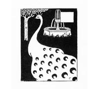 ZHAOSHAN Famoso Quadri Murale Stampe Olio Motivo de pavo real de La muerte de Arthur de Aubrey Beardsley per la Decorazione Domestica dell'ufficio 60x90cm