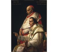ZHAOSHAN Famoso Quadri Murale Stampe Olio Retrato de Pío VII y el cardenal Caprara de Jacques Louis David per L'arredamento del Soggiorno 60x90cm