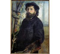 ZHAOSHAN Famoso Quadri Murale Stampe Olio Retrato del pintor Claude Monet Pintura de Pierre Auguste Renoir per la Decorazione Domestica dell'ufficio 60x90cm