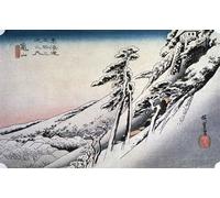 ZHAOSHAN Famoso Quadri Murale Stampe Olio Tiempo despejado después de la nieve en Kameyama desde las estaciones de Tokaido por Ando Hiroshige per la Decorazione Domestica dell'ufficio 60x90cm