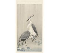 ZHAOSHAN Famoso Quadri Murale Stampe Olio Two Birds on Reeds Pre- por Ohara Koson per L'arredamento del Soggiorno 60x90cm
