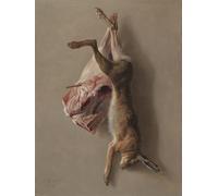 ZHAOSHAN Famoso Quadri Murale Stampe Olio una liebre y una pierna de cordero de Jean Baptiste Oudry per L'arredamento del Soggiorno 60x90cm