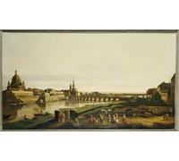 ZHAOSHAN Famoso Quadri Murale Stampe Olio una vista de Dresde desde la orilla derecha del río Elba sobre el Augustusbrucke por Bernardo Bellotto per la Decorazione Domestica dell'ufficio 60x90cm