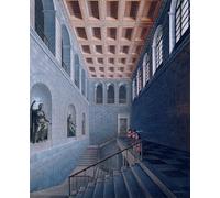 ZHAOSHAN Famoso Quadri Murale Stampe Olio Vista interior de un diseño de escalera para un castillo en Koestritz por Karl Friedrich Schinkel per L'arredamento del Soggiorno 60x90cm