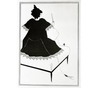 ZHAOSHAN Famoso Stampa Artistica Poster Stampa Amante o mujer con consolador de Aubrey Beardsley per la Decorazione Domestica dell'ufficio 60x90cm
