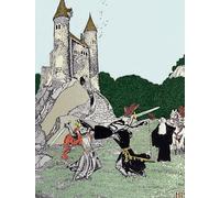 ZHAOSHAN Famoso Stampa Artistica Poster Stampa Batalla entre el Rey Arturo y el Caballero Negro en por Howard Pyle per L'arredamento del Soggiorno 60x90cm