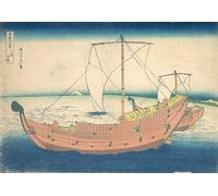 ZHAOSHAN Famoso Stampa Artistica Poster Stampa En el mar frente a Kazusa Kazusa No Kairo por Katsushika Hokusai per L'arredamento del Soggiorno 60x90cm
