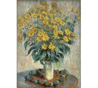 ZHAOSHAN Famoso Stampa Artistica Poster Stampa Flores de alcachofa de Jerusalén de Claude Monet per L'arredamento del Soggiorno 60x90cm