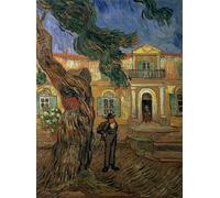 ZHAOSHAN Famoso Stampa Artistica Poster Stampa Hospital St Paul's St Remy de Vincent Van Gogh per la Decorazione Domestica dell'ufficio 60x90cm