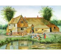 ZHAOSHAN Famoso Stampa Artistica Poster Stampa La comida campesina de Pieter Brueghel el per L'arredamento del Soggiorno 60x90cm