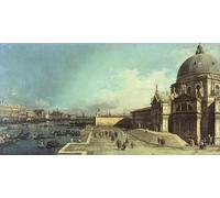 ZHAOSHAN Famoso Stampa Artistica Poster Stampa la entrada al Gran Canal de Venecia con la Iglesia de Santa Maria Della Salute por Antonio Canal per L'arredamento del Soggiorno 60x90cm
