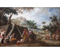 ZHAOSHAN Famoso Stampa Artistica Poster Stampa Labán en busca de sus dioses domésticos robados por Bartolomé Esteban Murillo per L'arredamento del Soggiorno 60x90cm