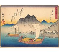 ZHAOSHAN Famoso Stampa Artistica Poster Stampa Maisaka De la Serie las Cincuenta y Tres Estaciones del Camino Tokaido por Ando Hiroshige per la Decorazione Domestica dell'ufficio 60x90cm