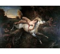 ZHAOSHAN Famoso Stampa Artistica Poster Stampa Mazeppa y los lobos de Horace Vernet per la Decorazione Domestica dell'ufficio 60x90cm