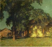 ZHAOSHAN Famoso Stampa Artistica Poster Stampa Noche de verano de Willard Leroy Metcalf per la Decorazione Domestica dell'ufficio 60x90cm