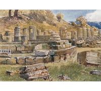ZHAOSHAN Famoso Stampa Artistica Poster Stampa Olimpia la base de la colina Kronos con los restos del templo de Hera por John Fulleylove per la Decorazione Domestica dell'ufficio 60x90cm